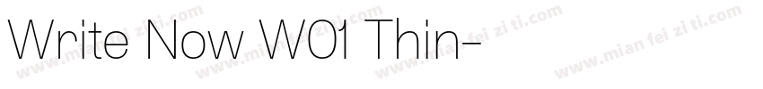 Write Now W01 Thin字体转换
